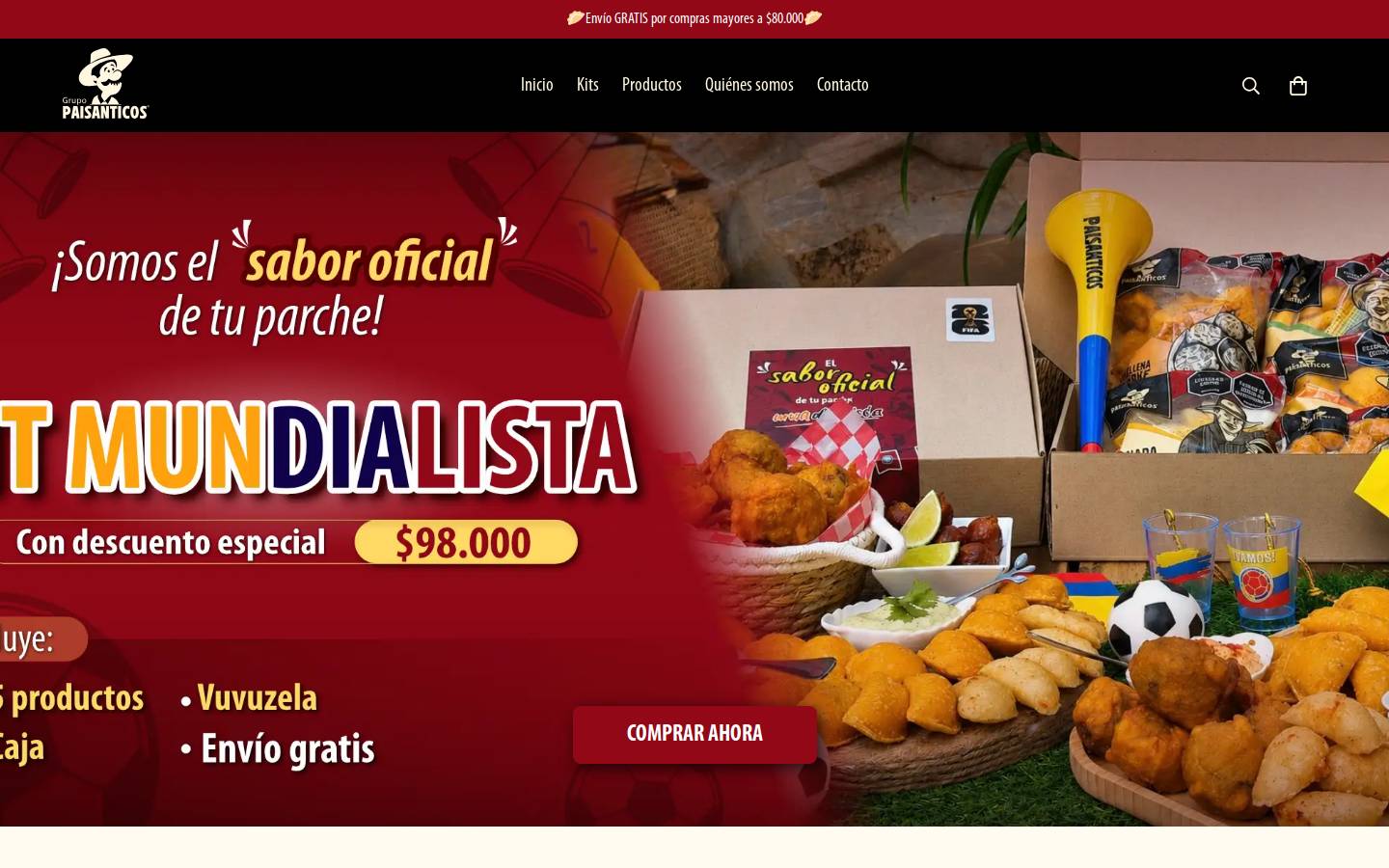 paisanticos.com homepage screenshot