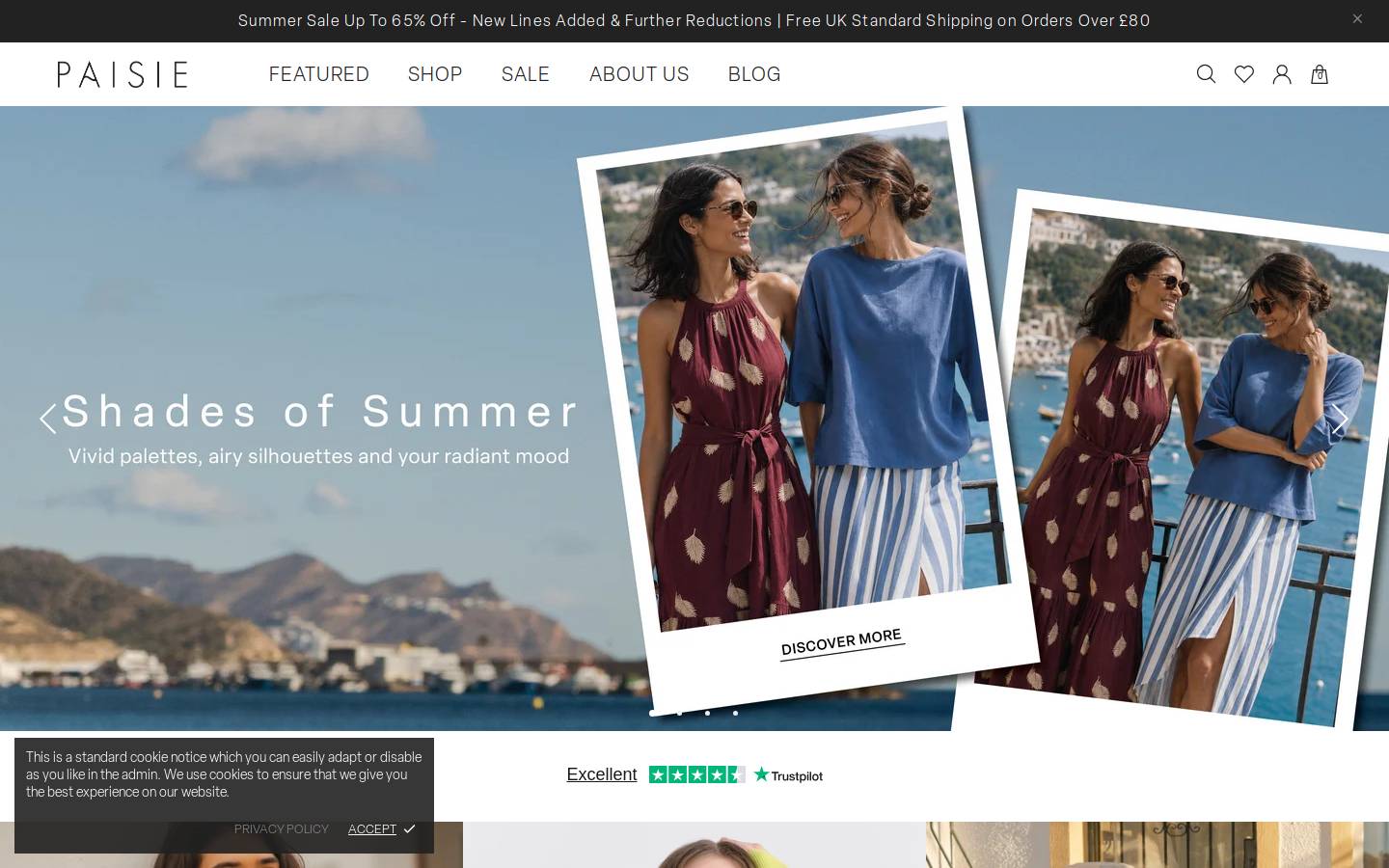 Paisie homepage screenshot