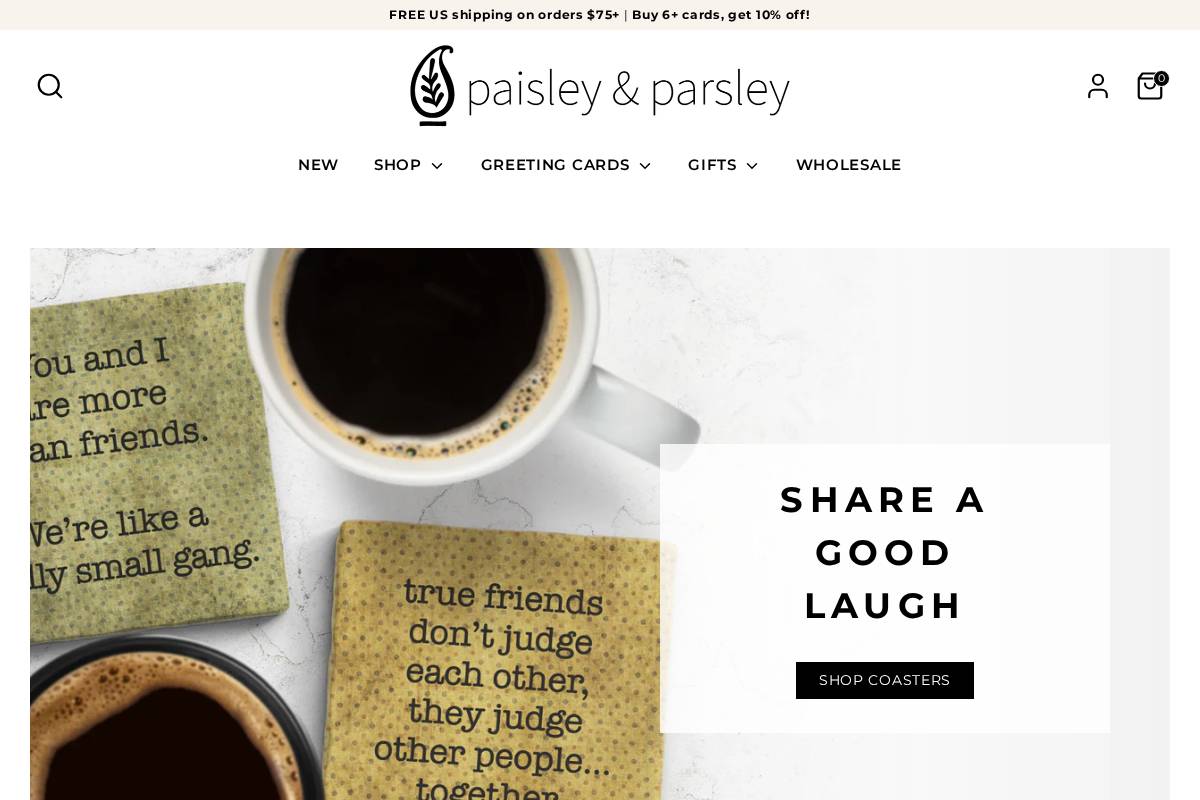 paisley-parsley.com homepage screenshot