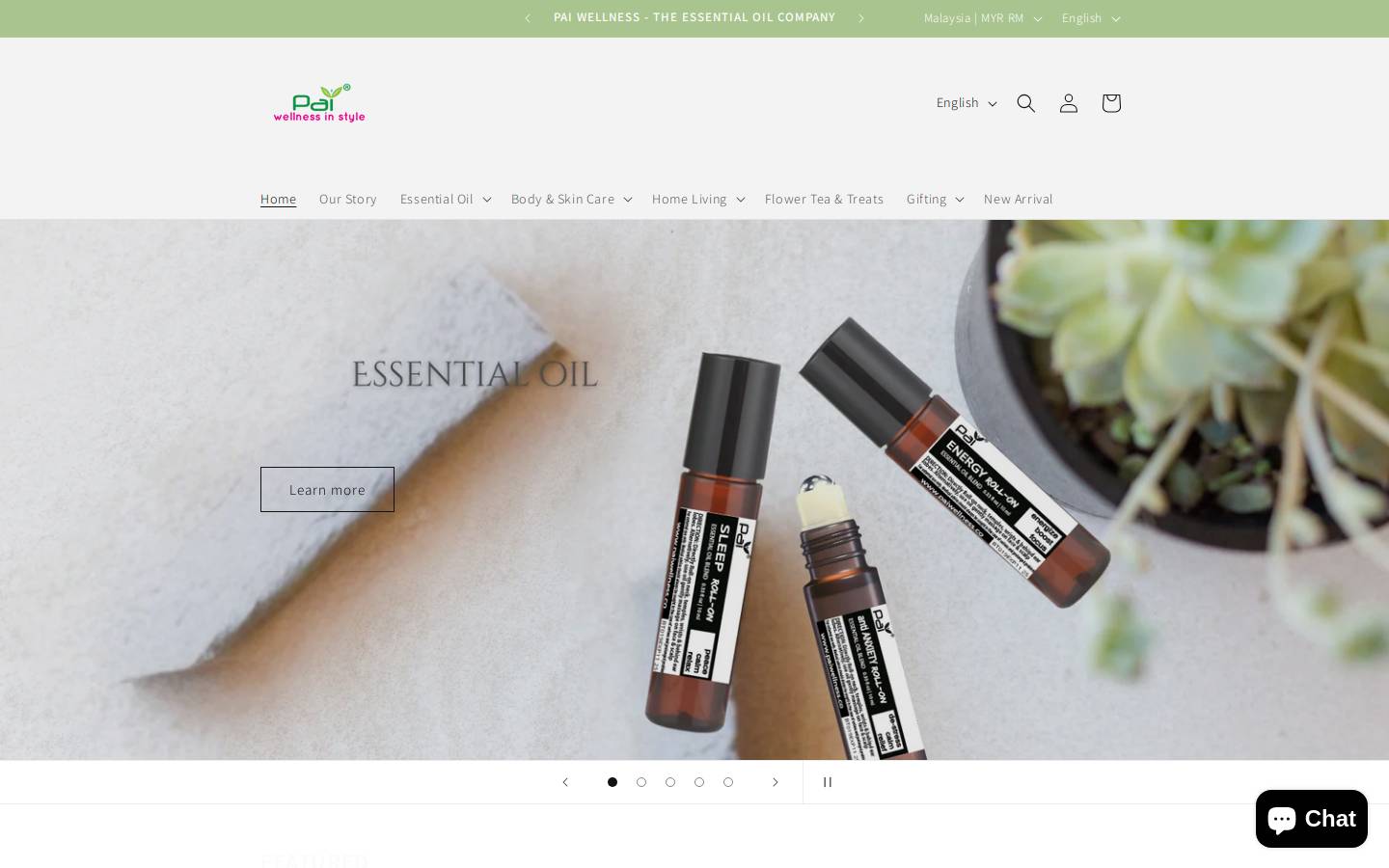 paiwellness.co homepage screenshot