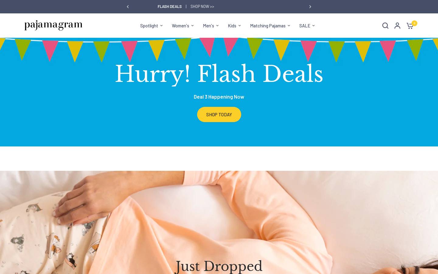 PajamaGram homepage screenshot