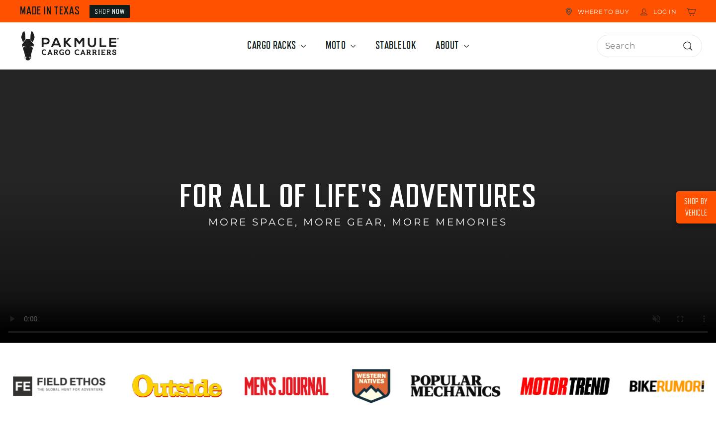 Pakmule homepage screenshot