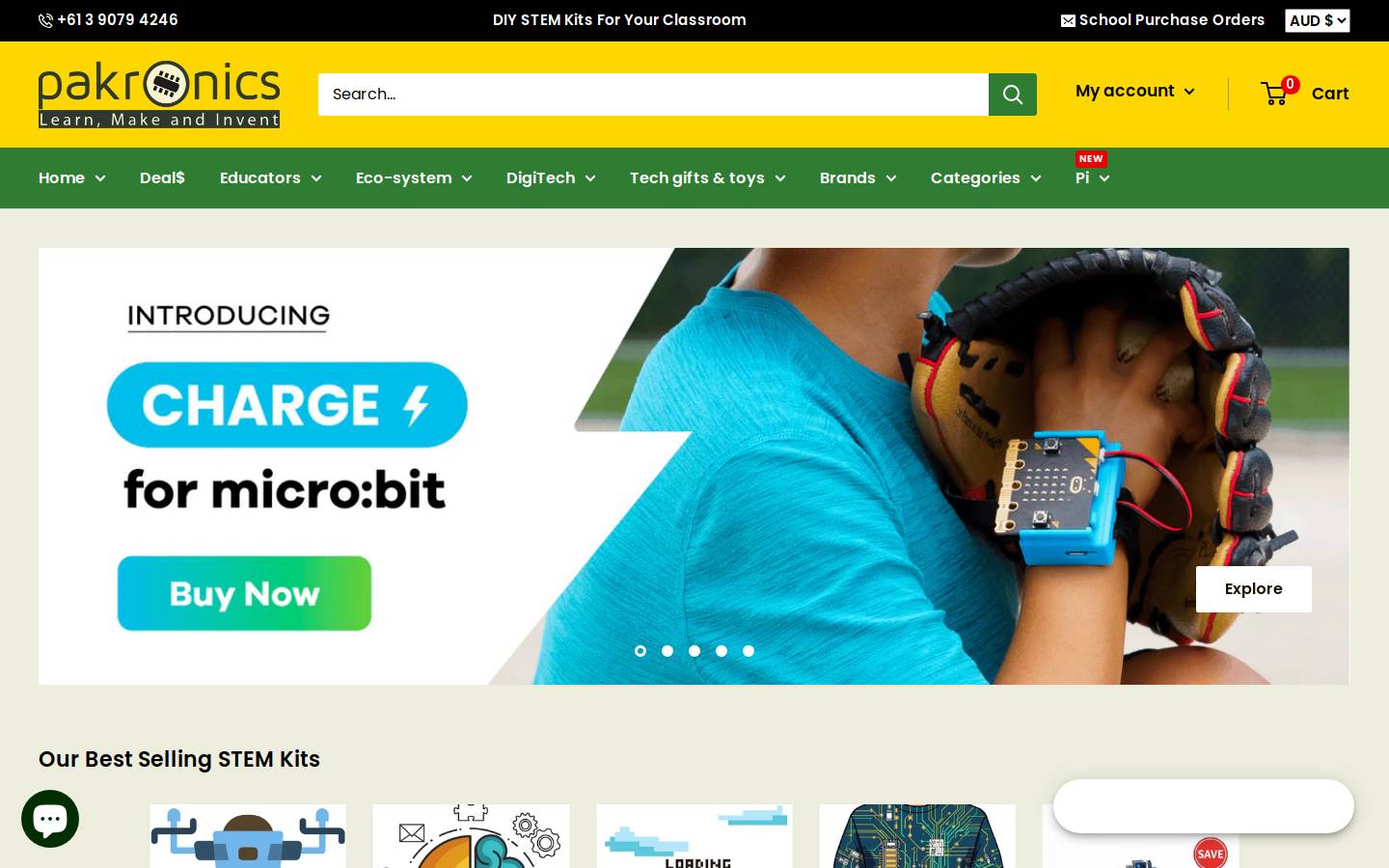 pakronics.com homepage screenshot