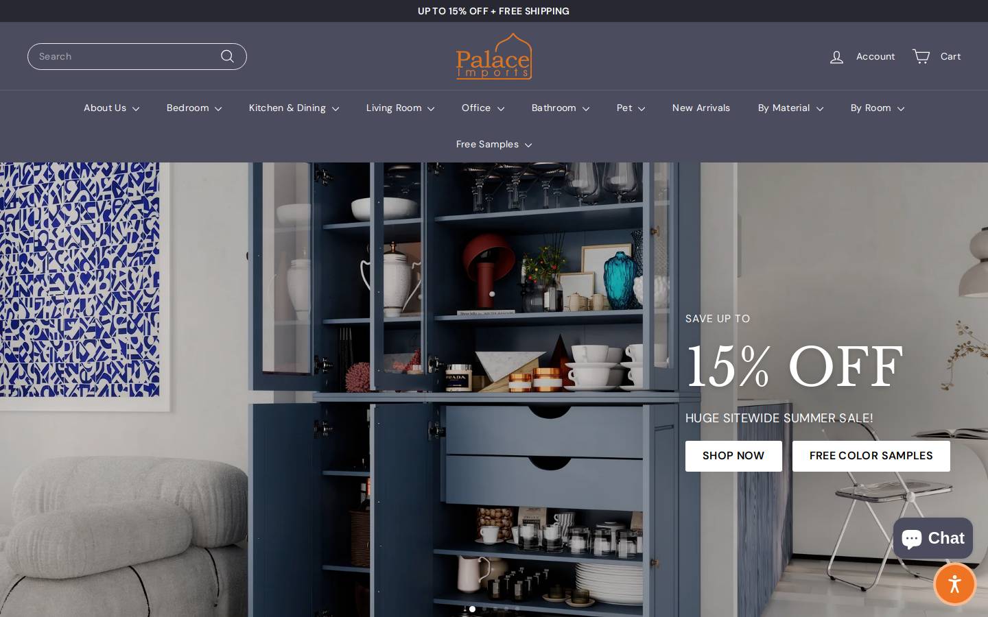 palaceimportsinc.com homepage screenshot