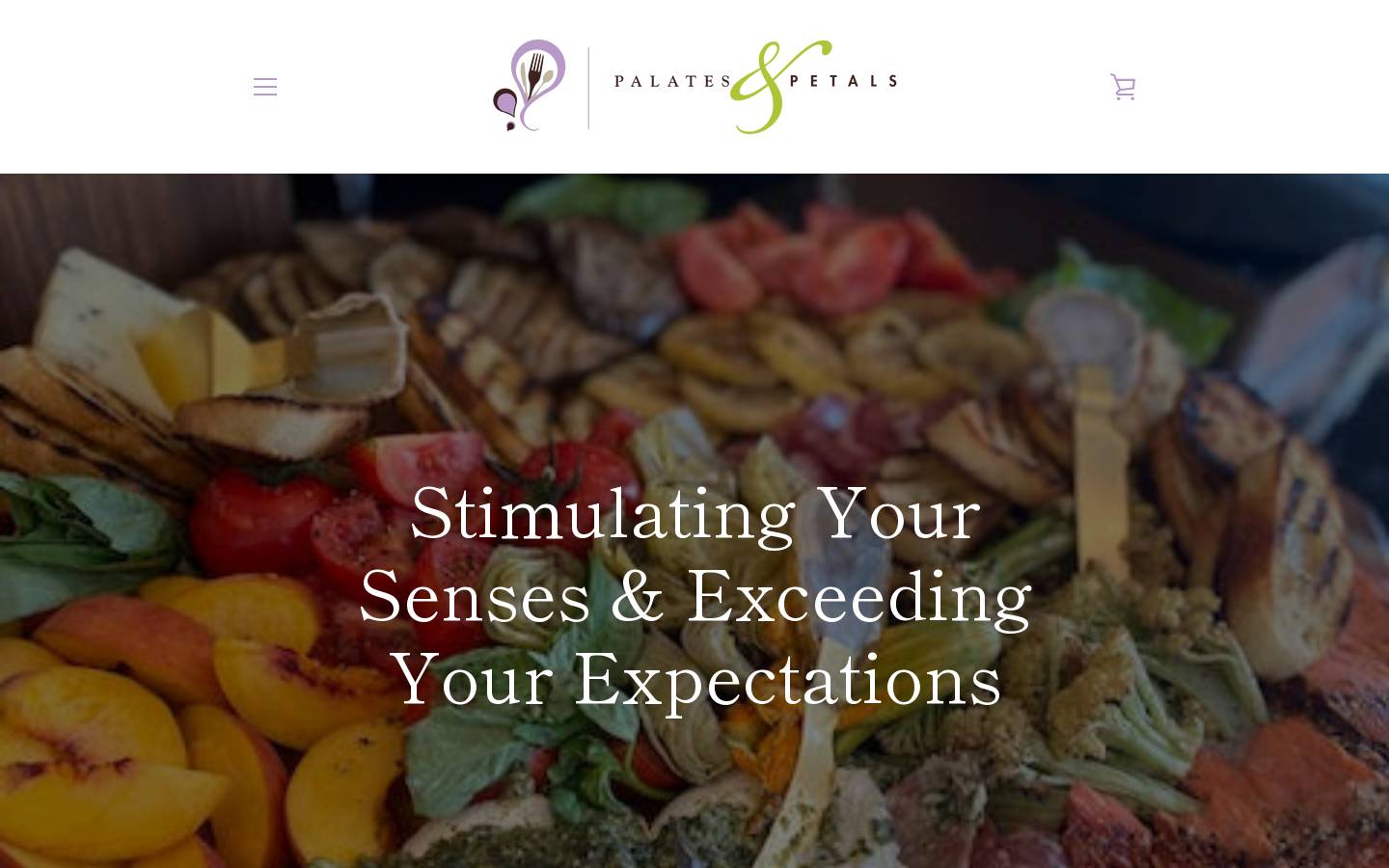 palatesandpetals.com homepage screenshot
