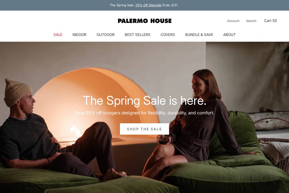 Palermo homepage screenshot