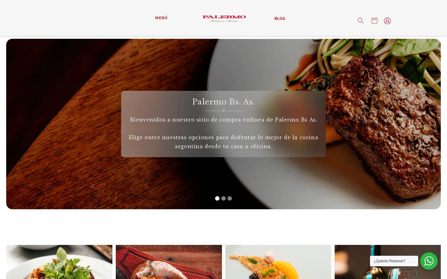 palermorestaurante.com homepage screenshot