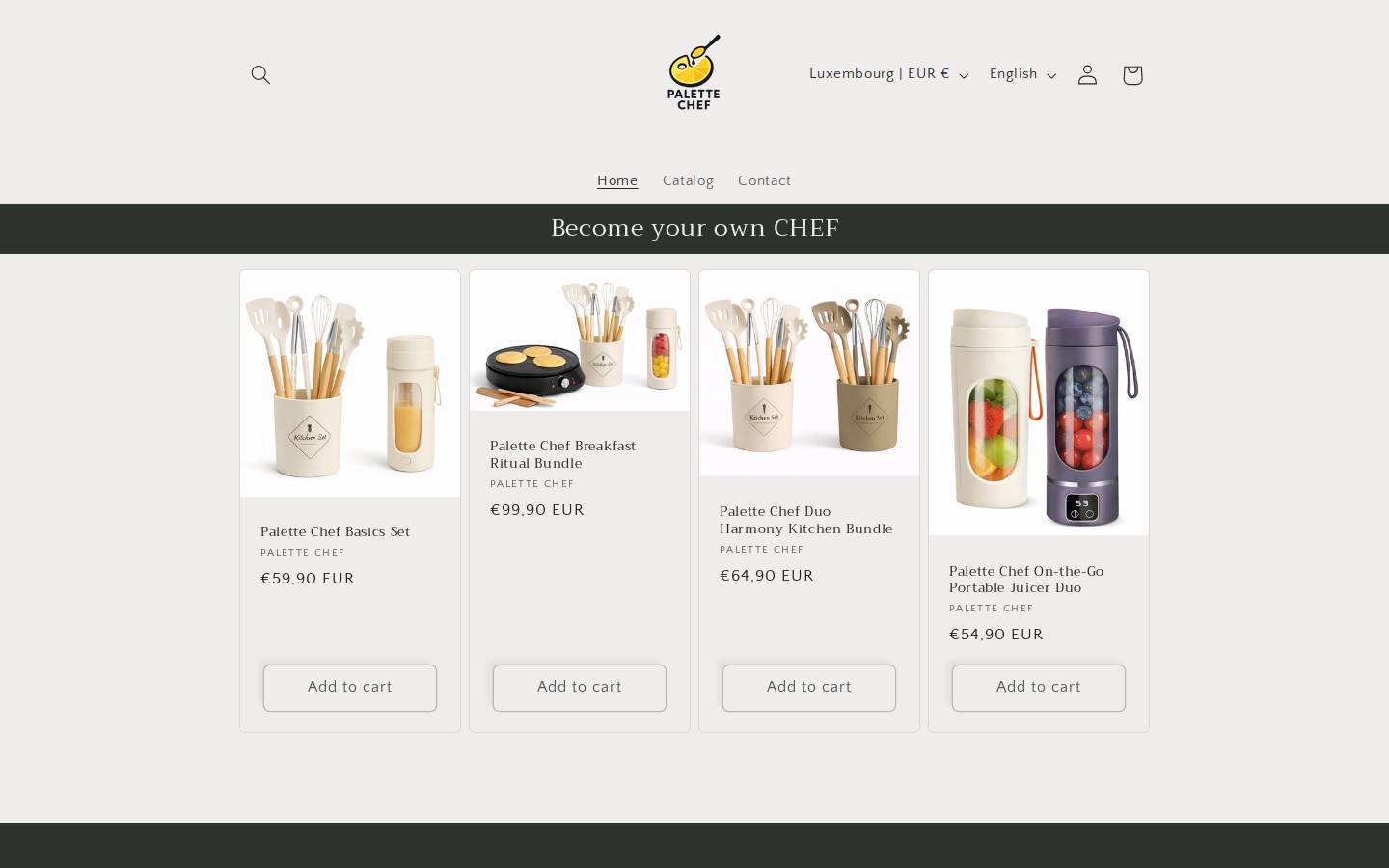 palette-chef.com homepage screenshot