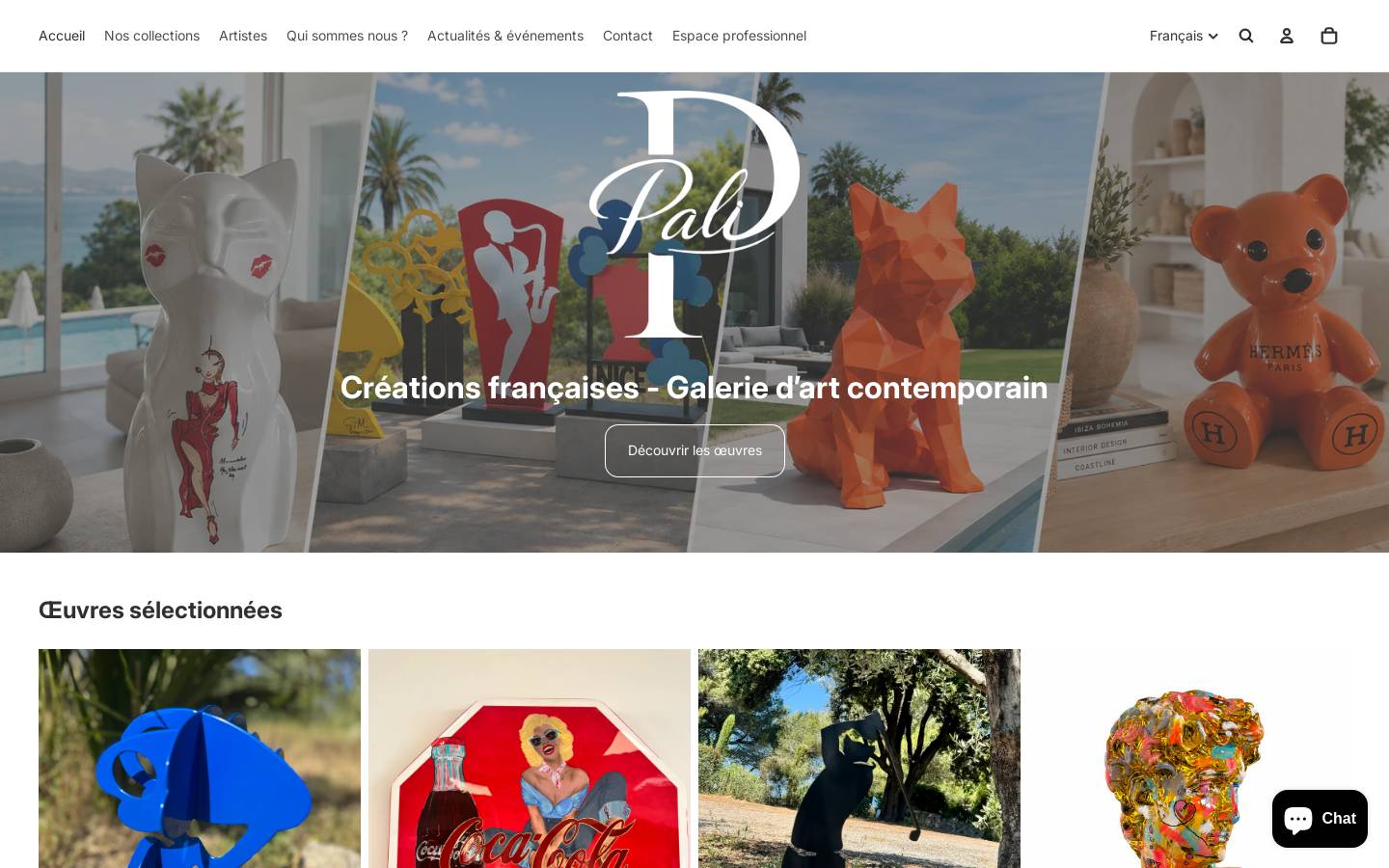 paliartdeco.com homepage screenshot