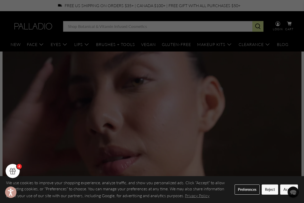 palladiobeauty.com homepage screenshot