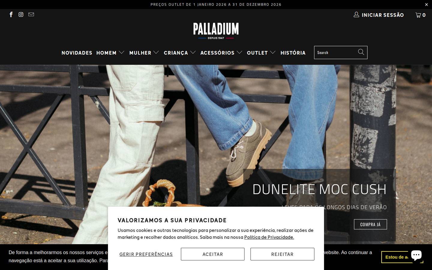 Palladium US homepage screenshot