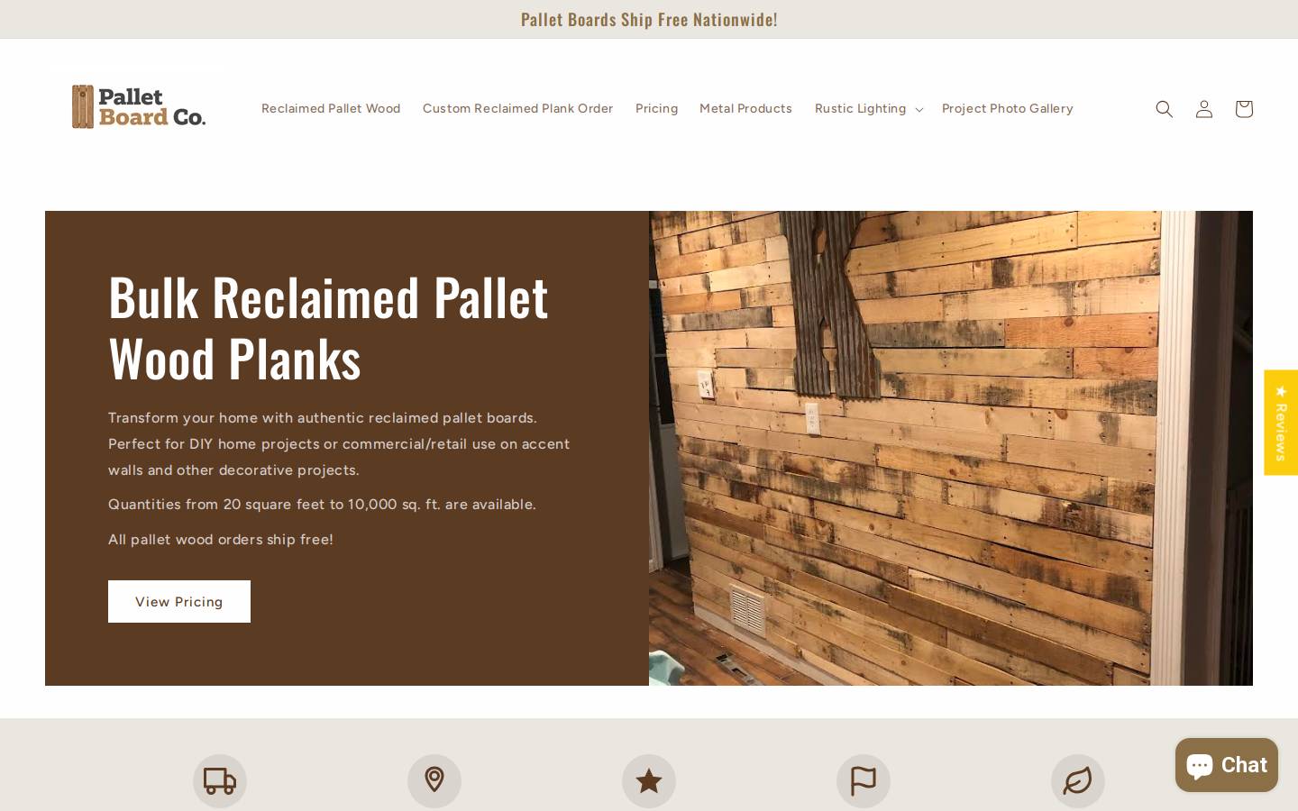 palletboardco.com homepage screenshot