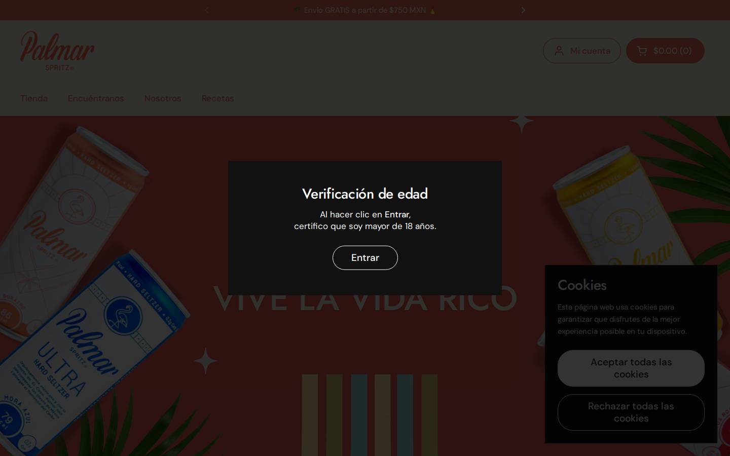 palmarspritz.com homepage screenshot
