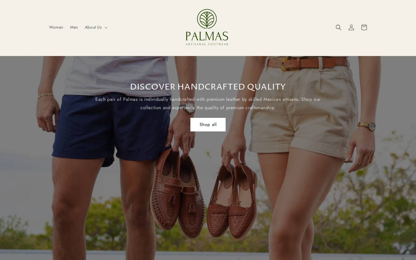 palmasbrand.com homepage screenshot