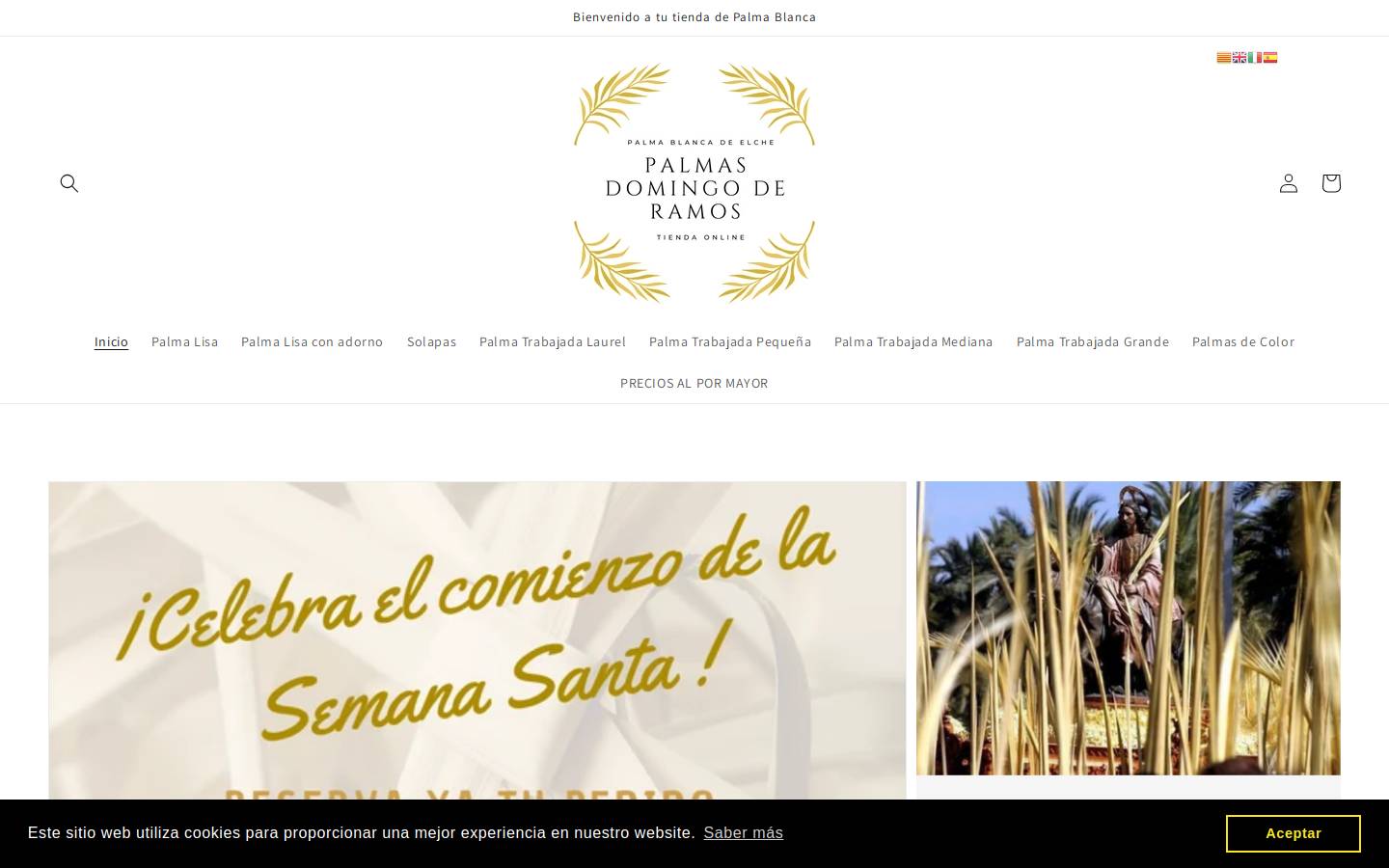 palmasdomingoderamos.com homepage screenshot
