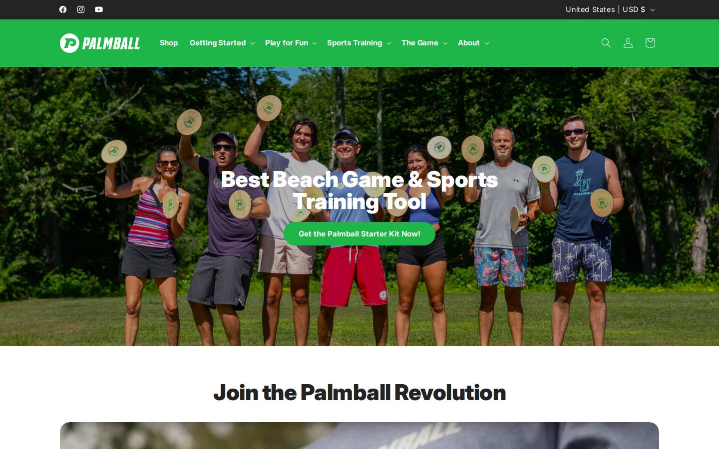 palmball.com homepage screenshot