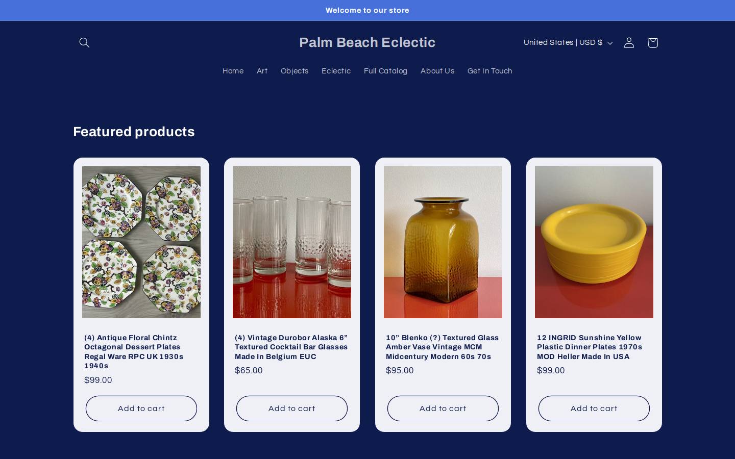 palmbeacheclectic.com homepage screenshot