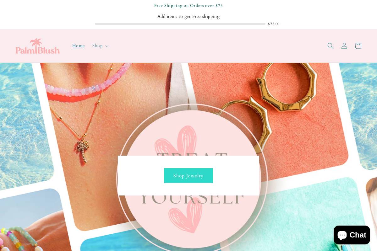 palmblush.com homepage screenshot