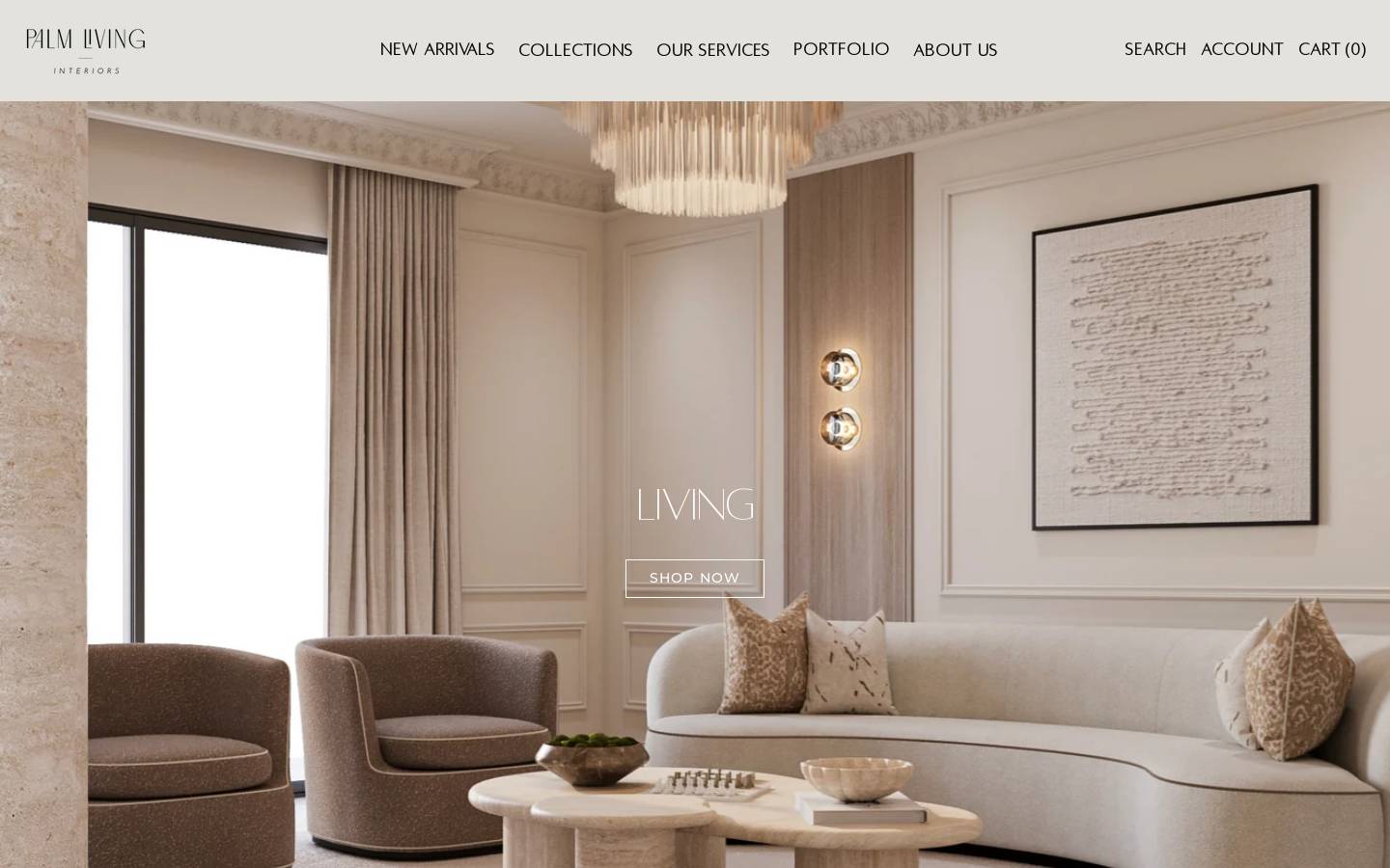 palmlivingae.com homepage screenshot
