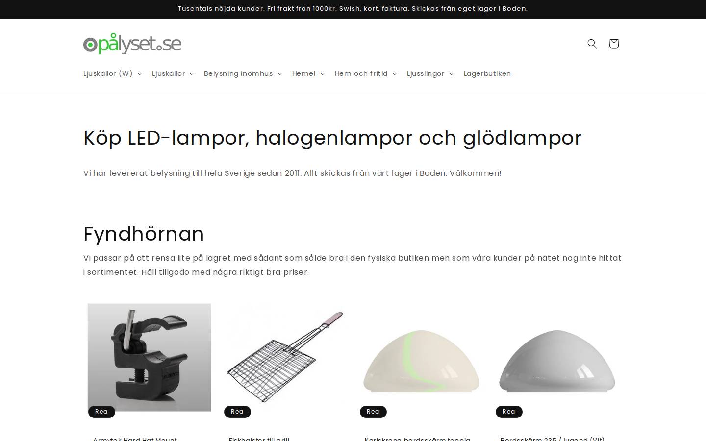 palyset.se homepage screenshot
