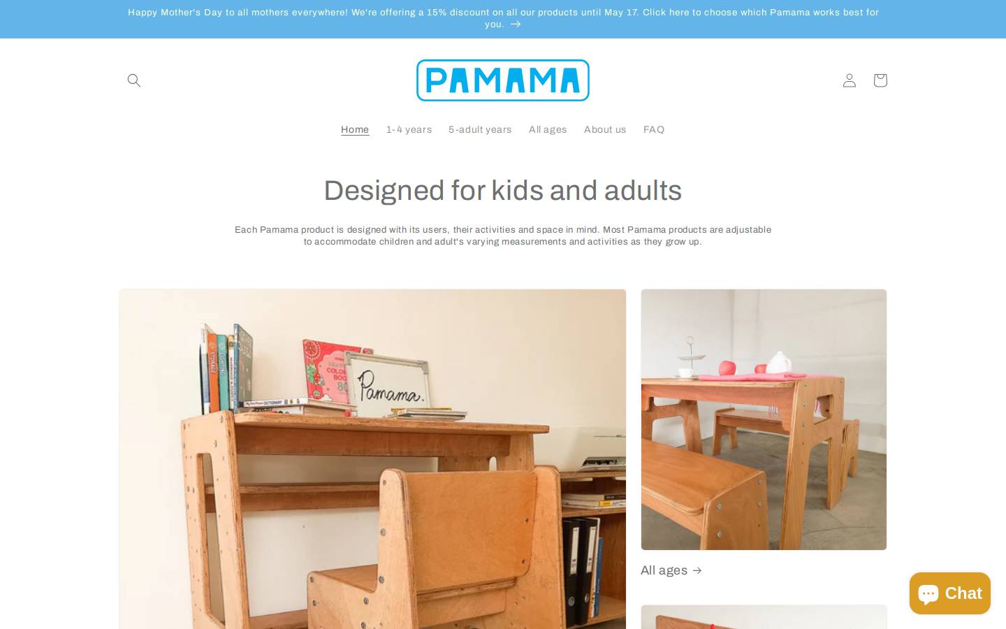 pamamatoyfurniture.com homepage screenshot