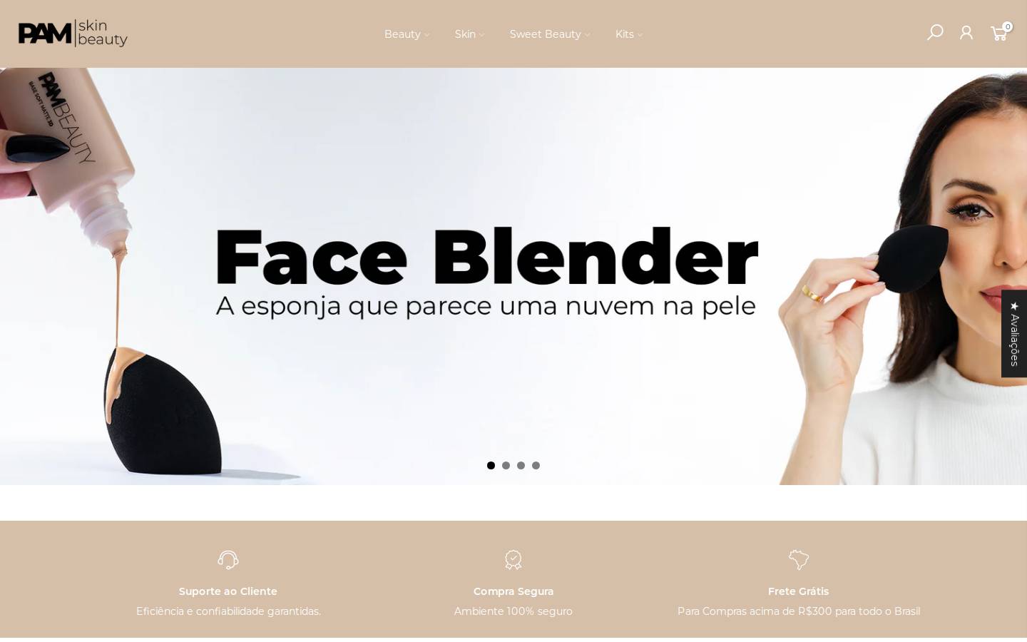 pambeauty.com homepage screenshot