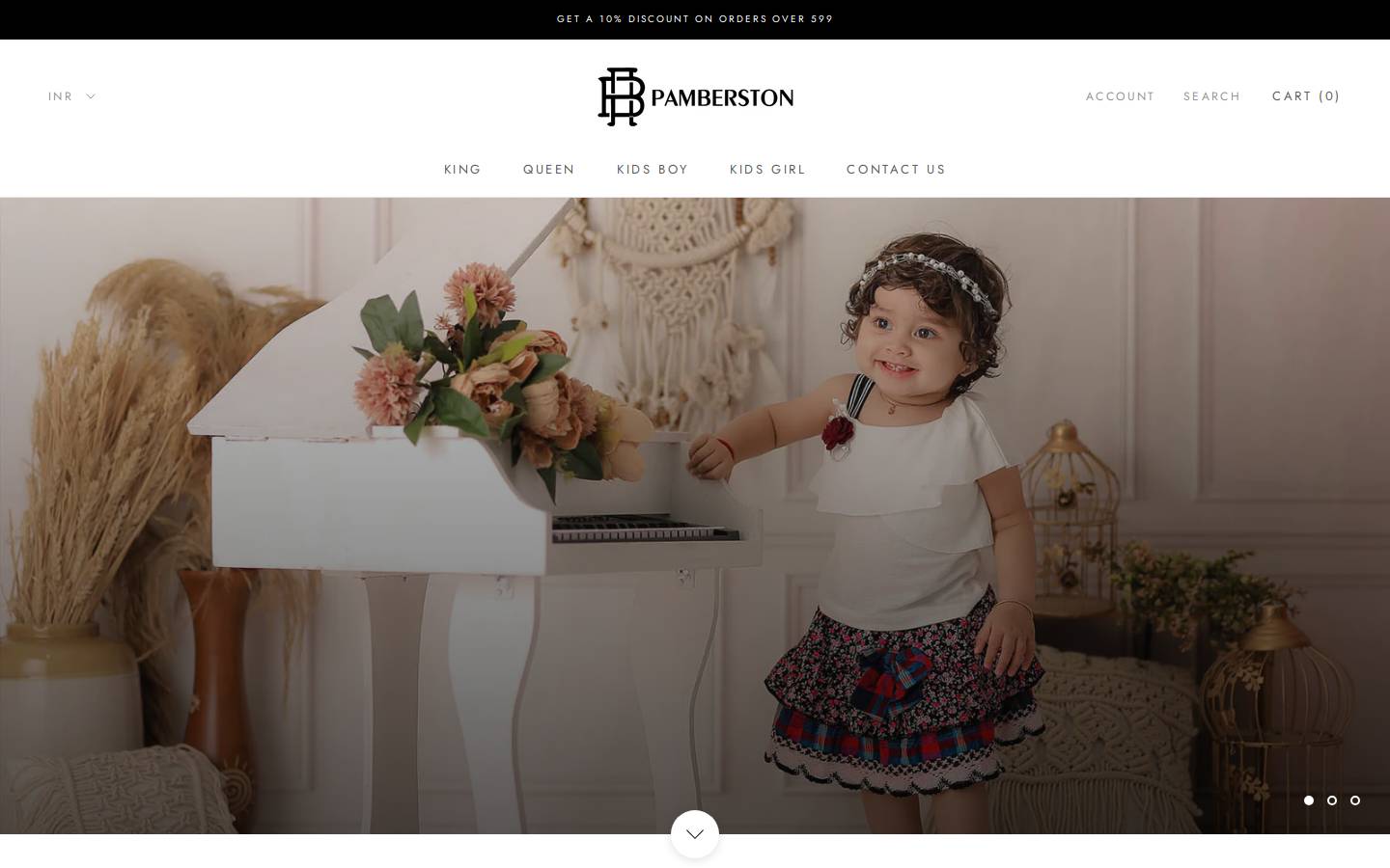 pamberston.com homepage screenshot