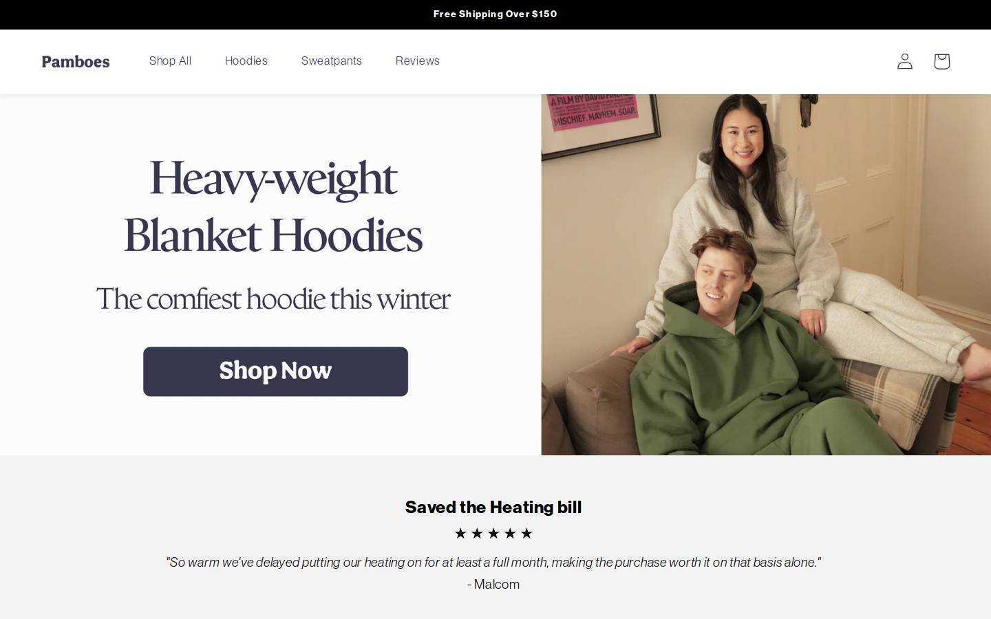 Pamboes homepage screenshot