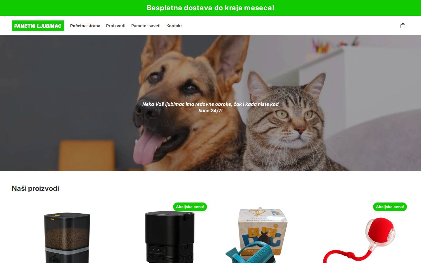 pametniljubimac.com homepage screenshot
