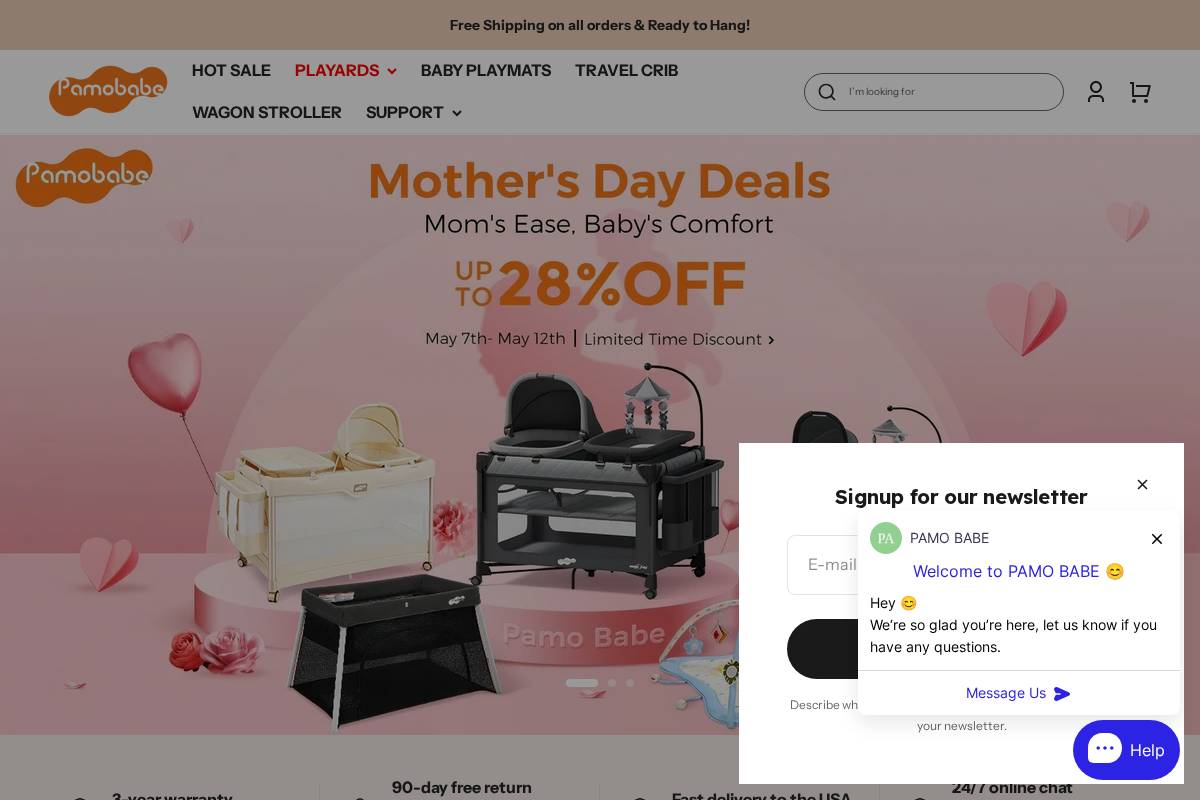 pamobabe.com homepage screenshot