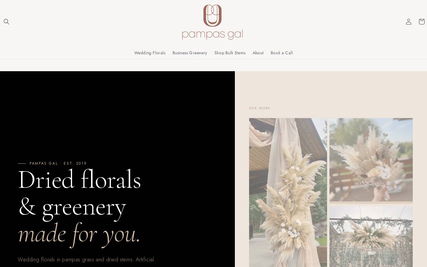pampasgal.com homepage screenshot