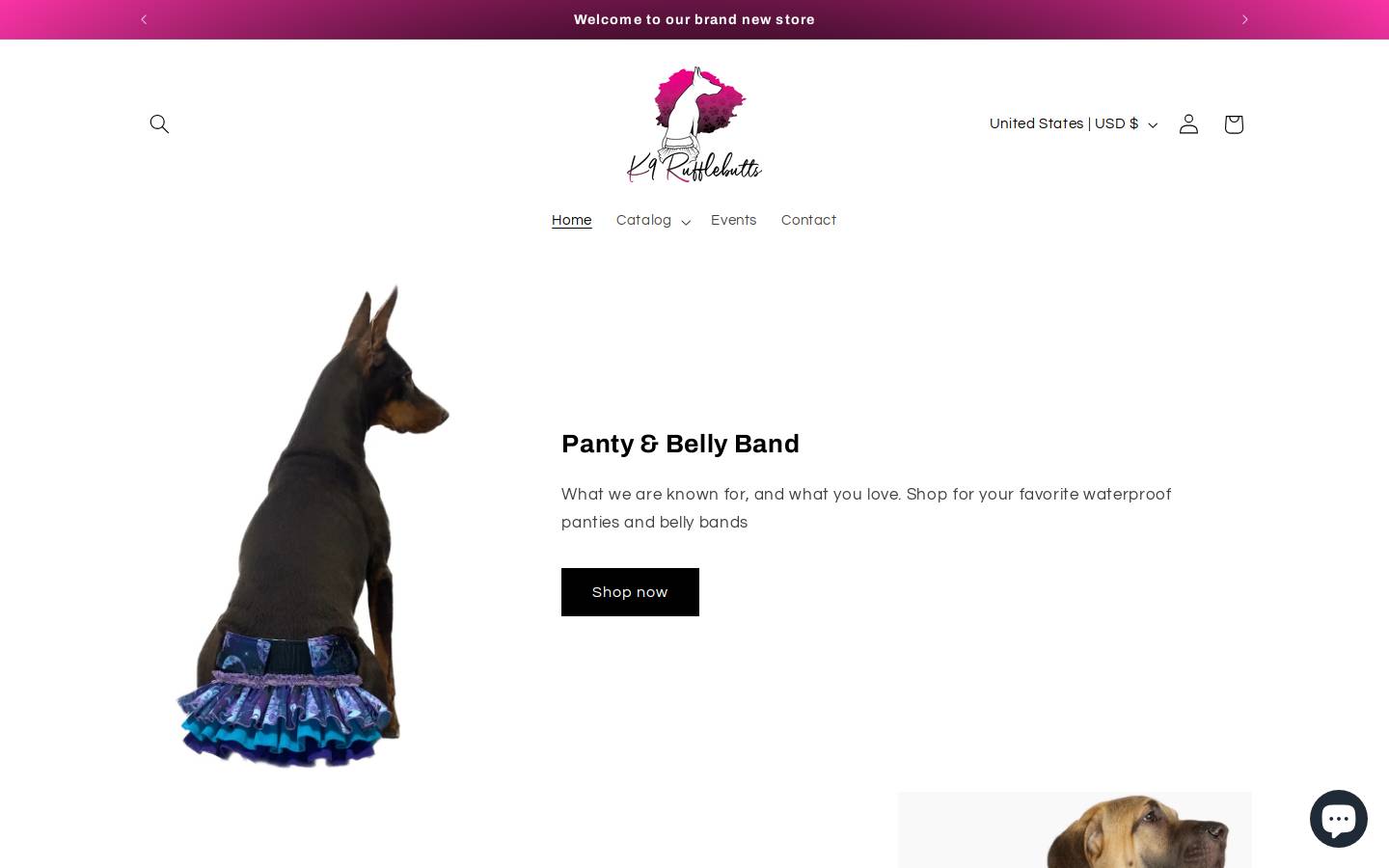 pamperedpoochcouture.com homepage screenshot