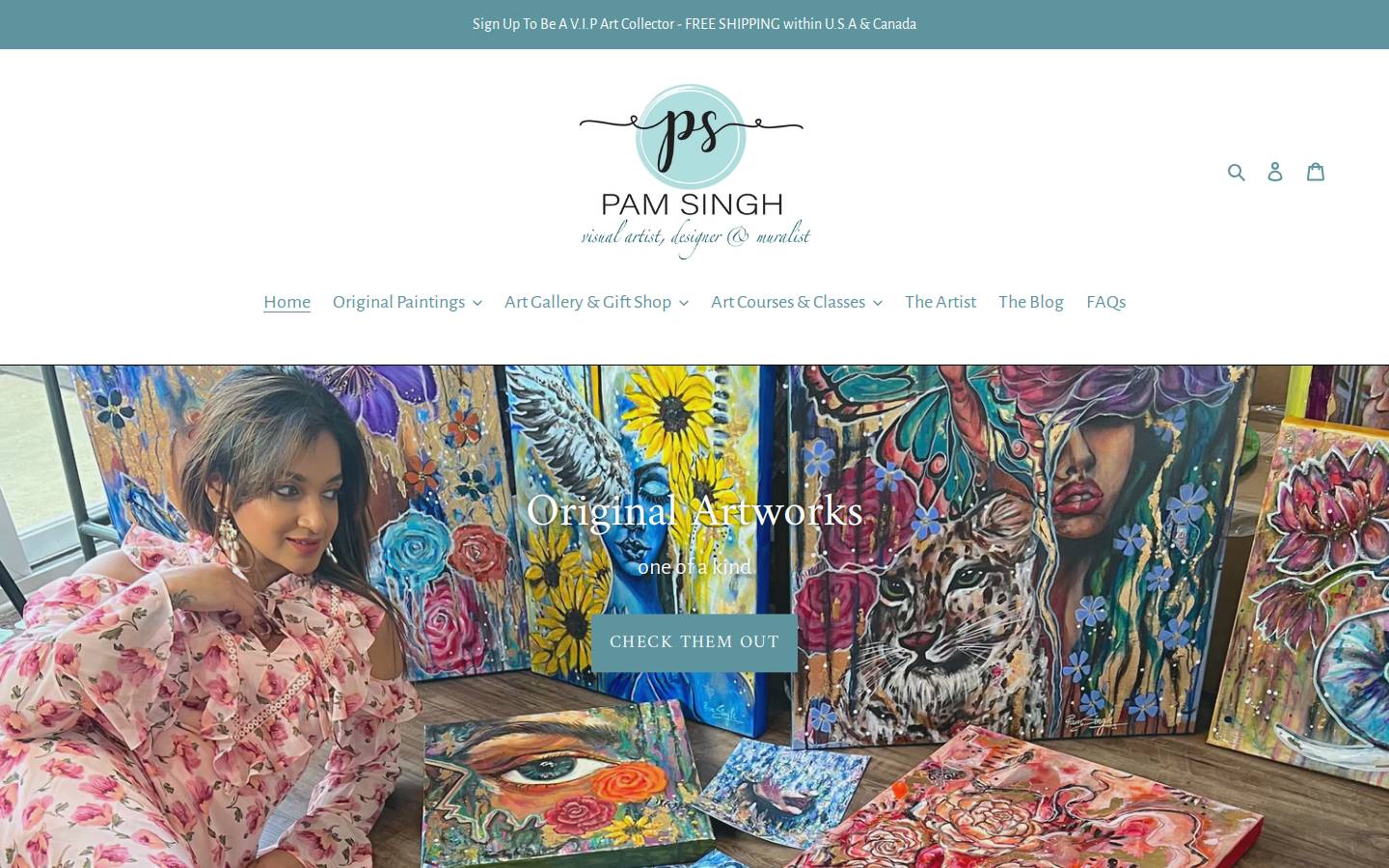 pamsinghstudio.com homepage screenshot