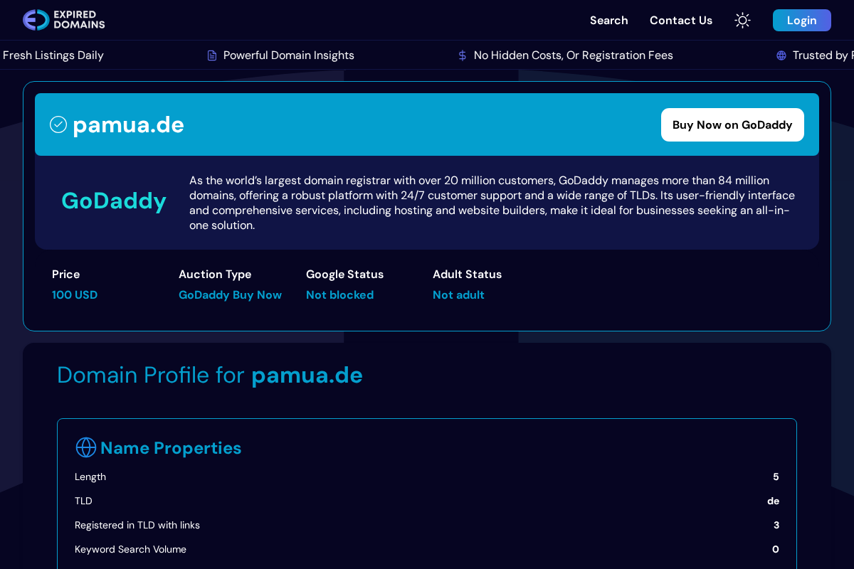 pamua.de homepage screenshot