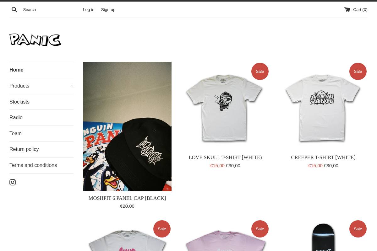 pan1cworld.com homepage screenshot