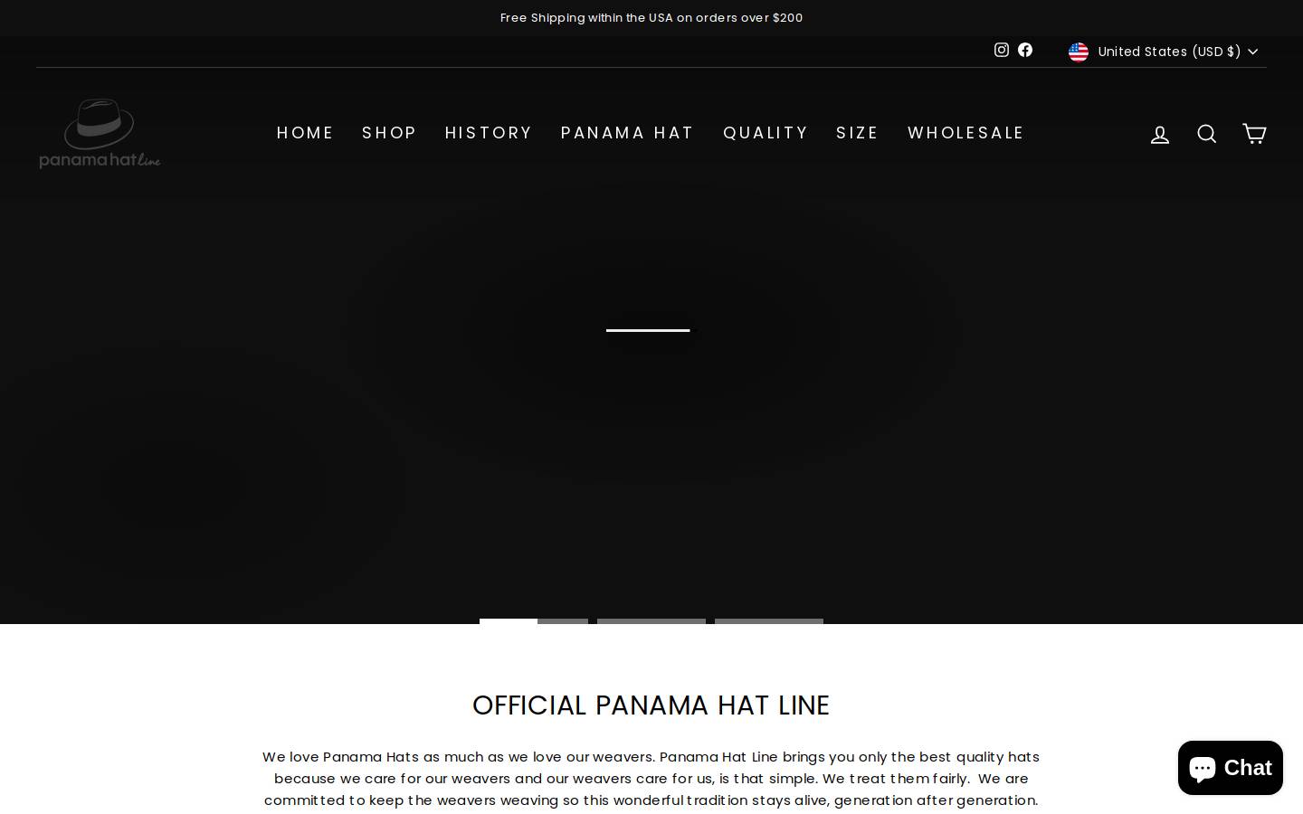 panamahats.us homepage screenshot