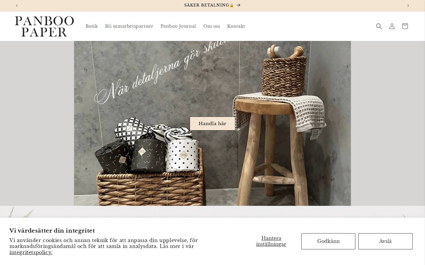 panboopaper.se homepage screenshot