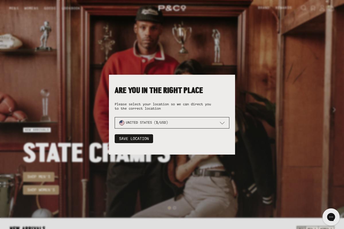 P&Co homepage screenshot