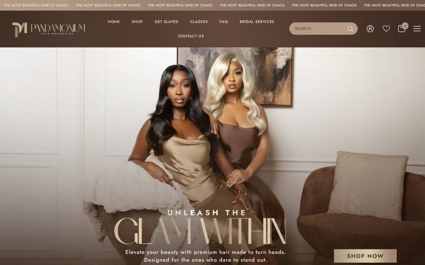 pandamoniumhairco.com homepage screenshot