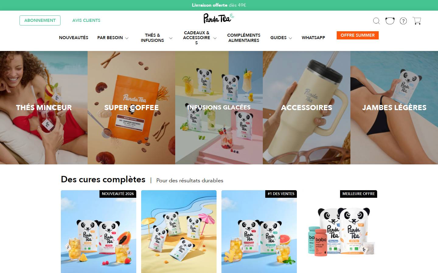 pandatea.de homepage screenshot