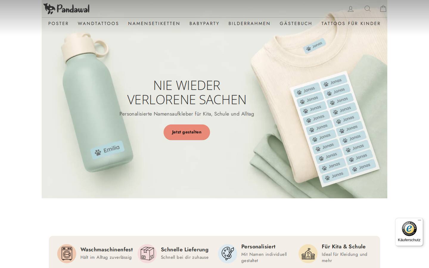pandawal.de homepage screenshot