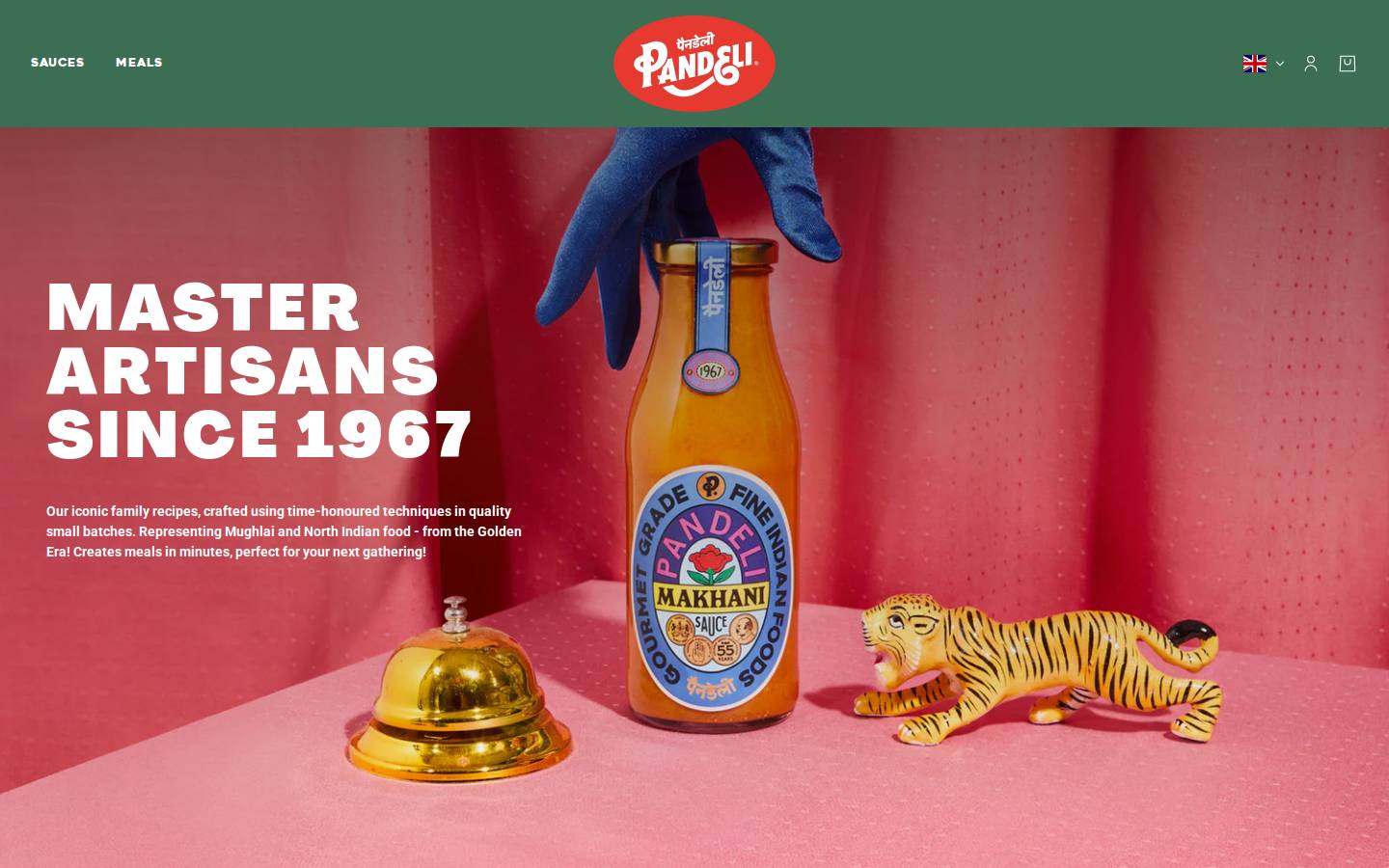 Pandeli Fine Foods  homepage screenshot