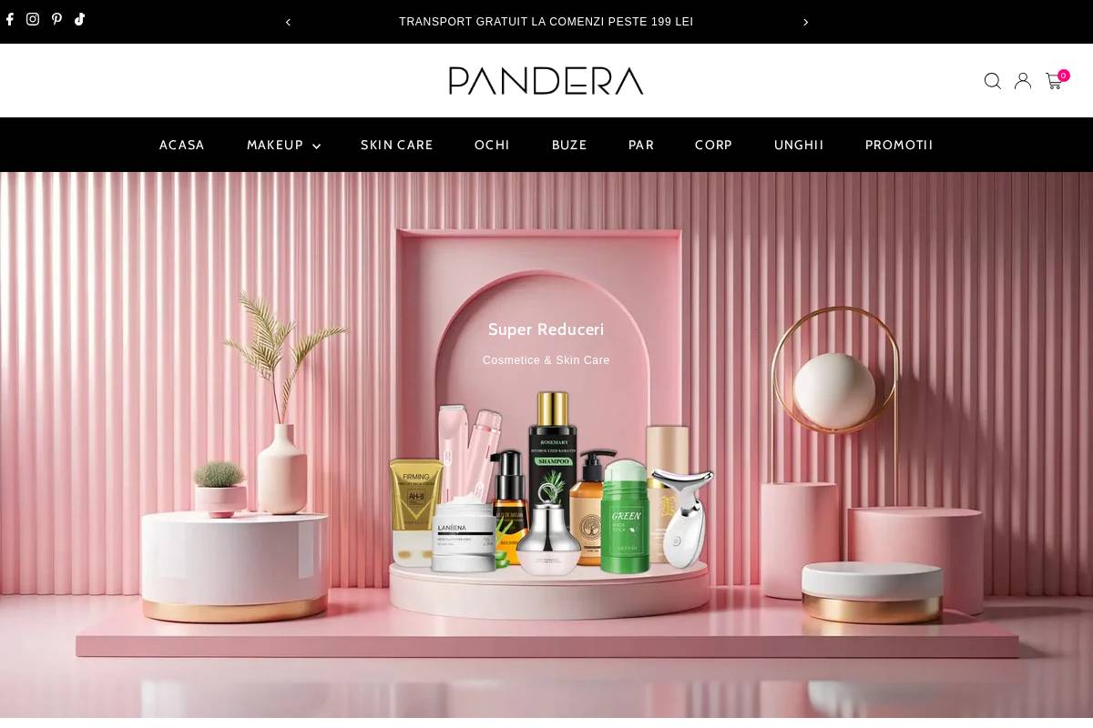 pandera.ro homepage screenshot