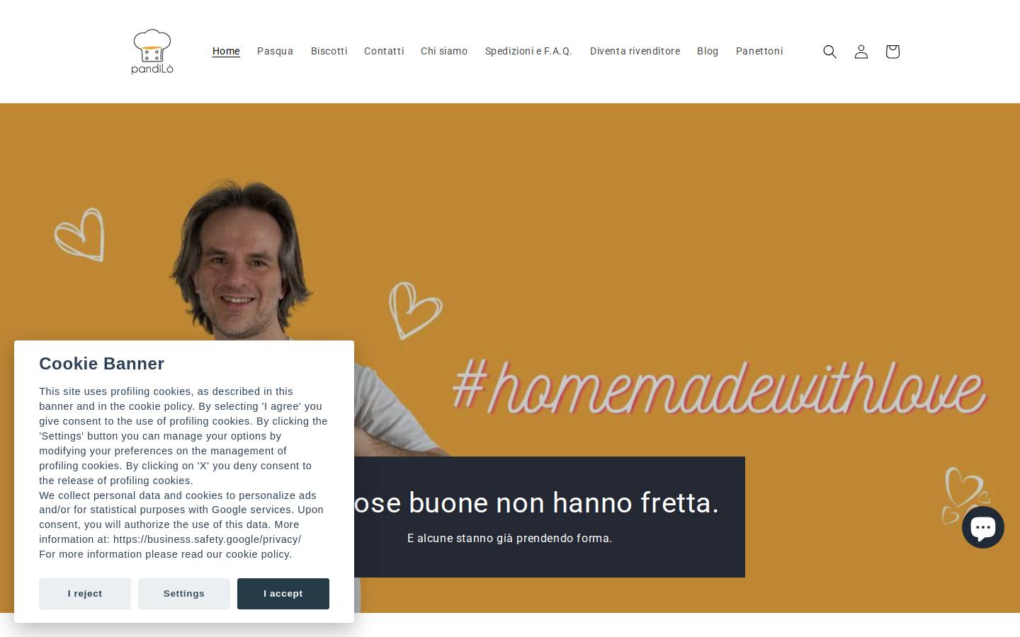 pandilo.it homepage screenshot