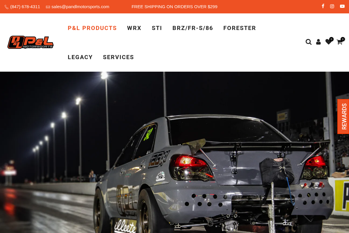 PL Motorsports homepage screenshot