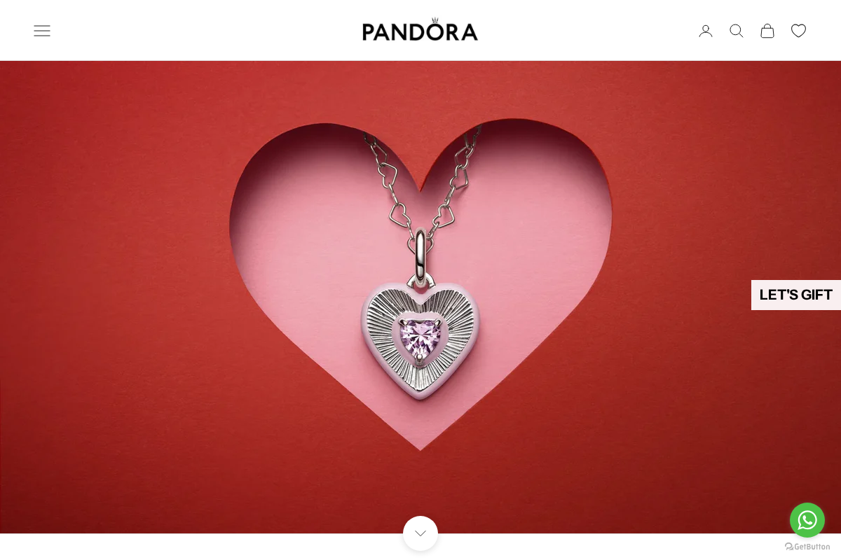 Pandora Jordan homepage screenshot