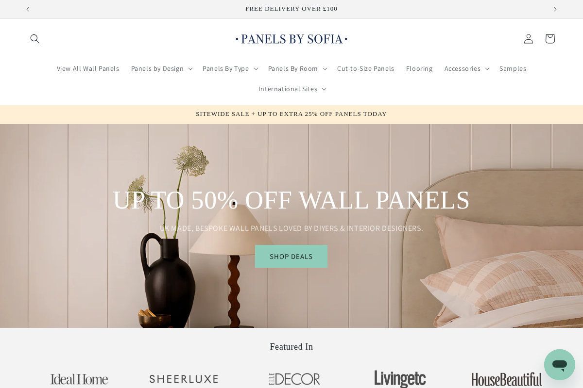 Panels By Sofia homepage screenshot