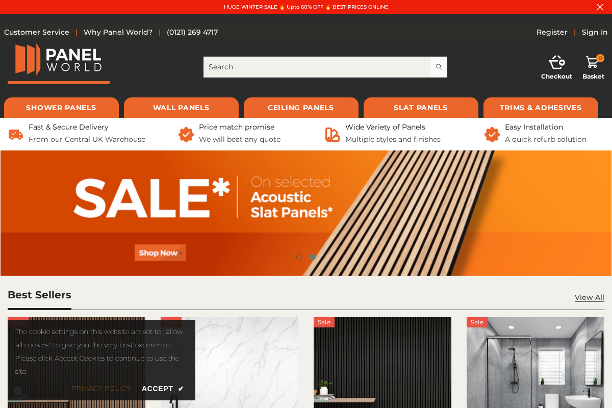 Panel World homepage screenshot