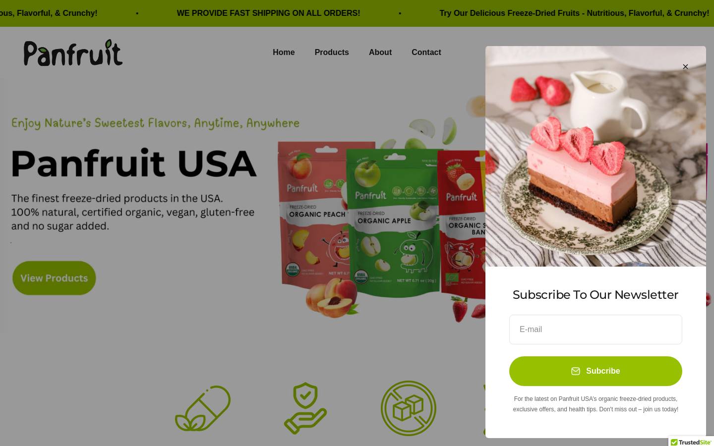 panfruitusa.com homepage screenshot