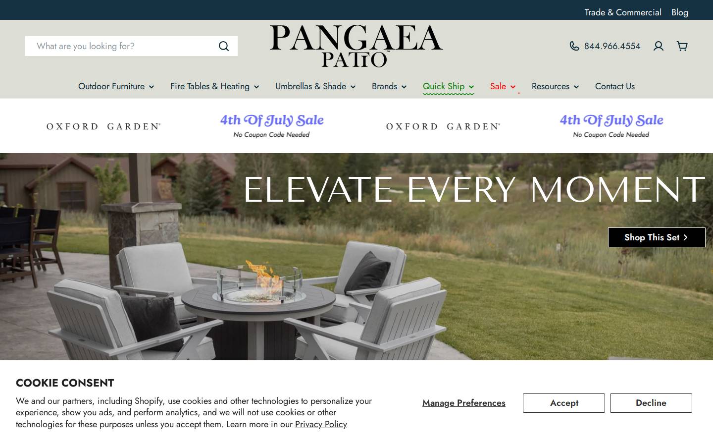 Pangaeapatio homepage screenshot